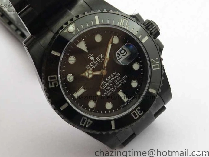 Date Edition 904L A2824 W PVD Submariner V6F Blaken 1:1 Best 0213